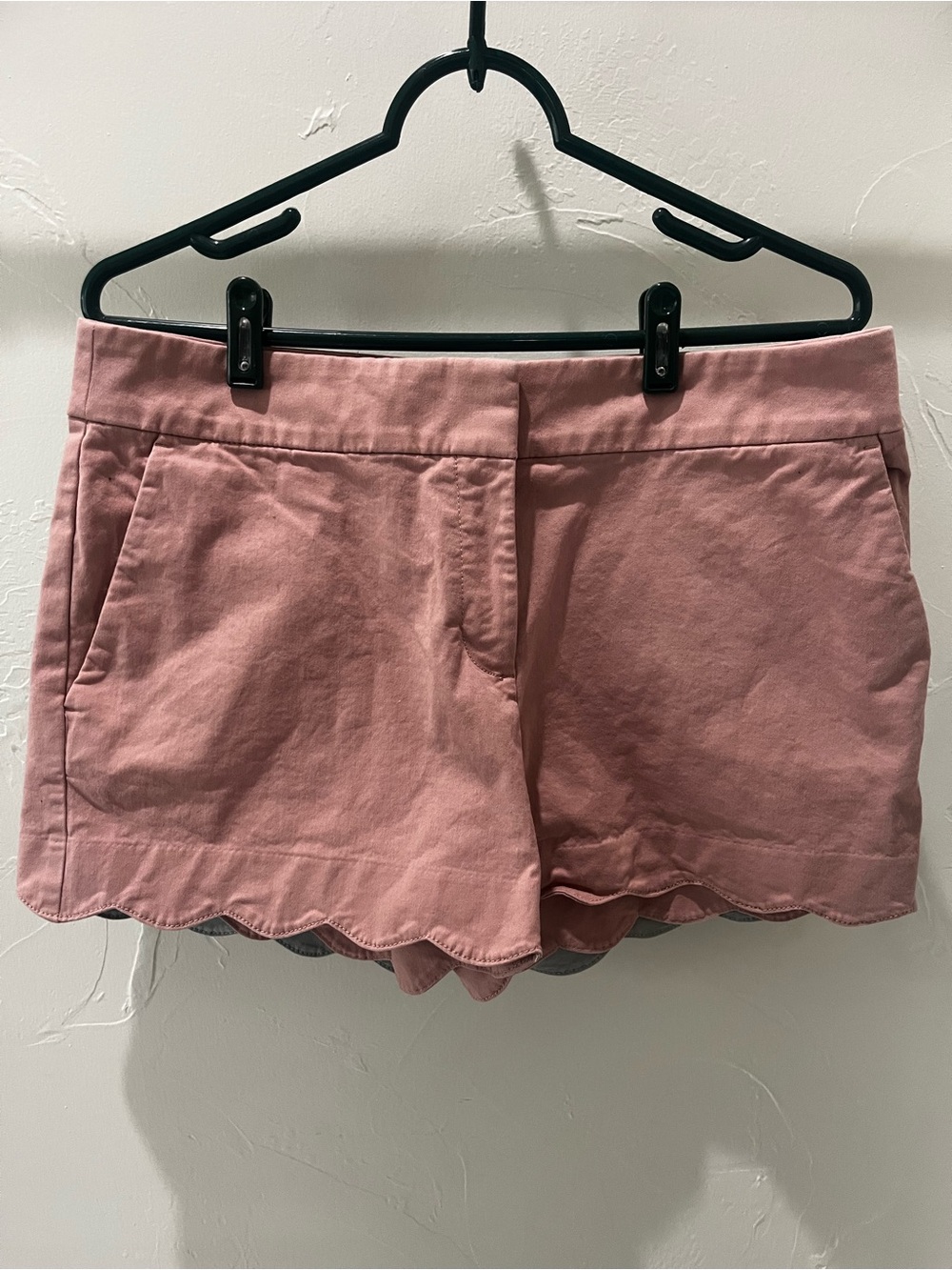 LOFT Set of 2 Women's Scallop Hem Shorts - Dusty Rose and Dusty Light Blue